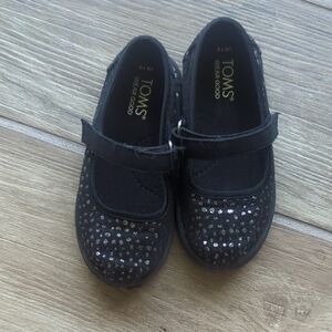 TOMS Kids Black Dress Shoes with Sparkle